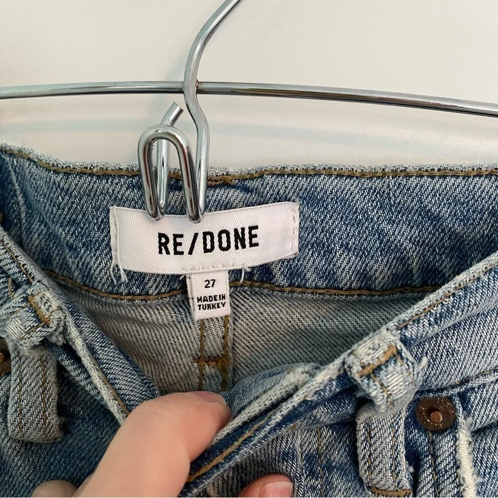 Re/Done Distressed 5-Pocket 5-Button Jeans Sz 27 Redone